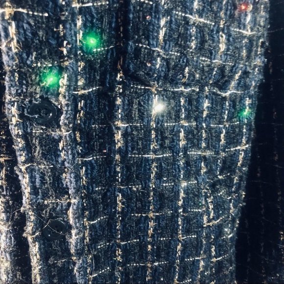 Faith Connexion European Oversized Unisex Blue Tweed Hooded Overshirt. - Picture 10 of 11